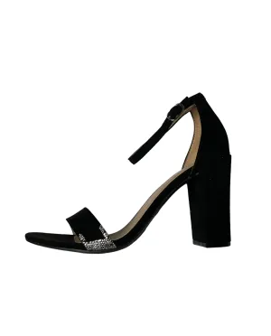 A New Day Sexy Black Buckle Sal Matte Heels Women's (Size: 9) 17730