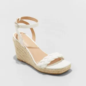 A New Day Women's Espadrille Wedge Heels Sandals Memory Foam Insoles