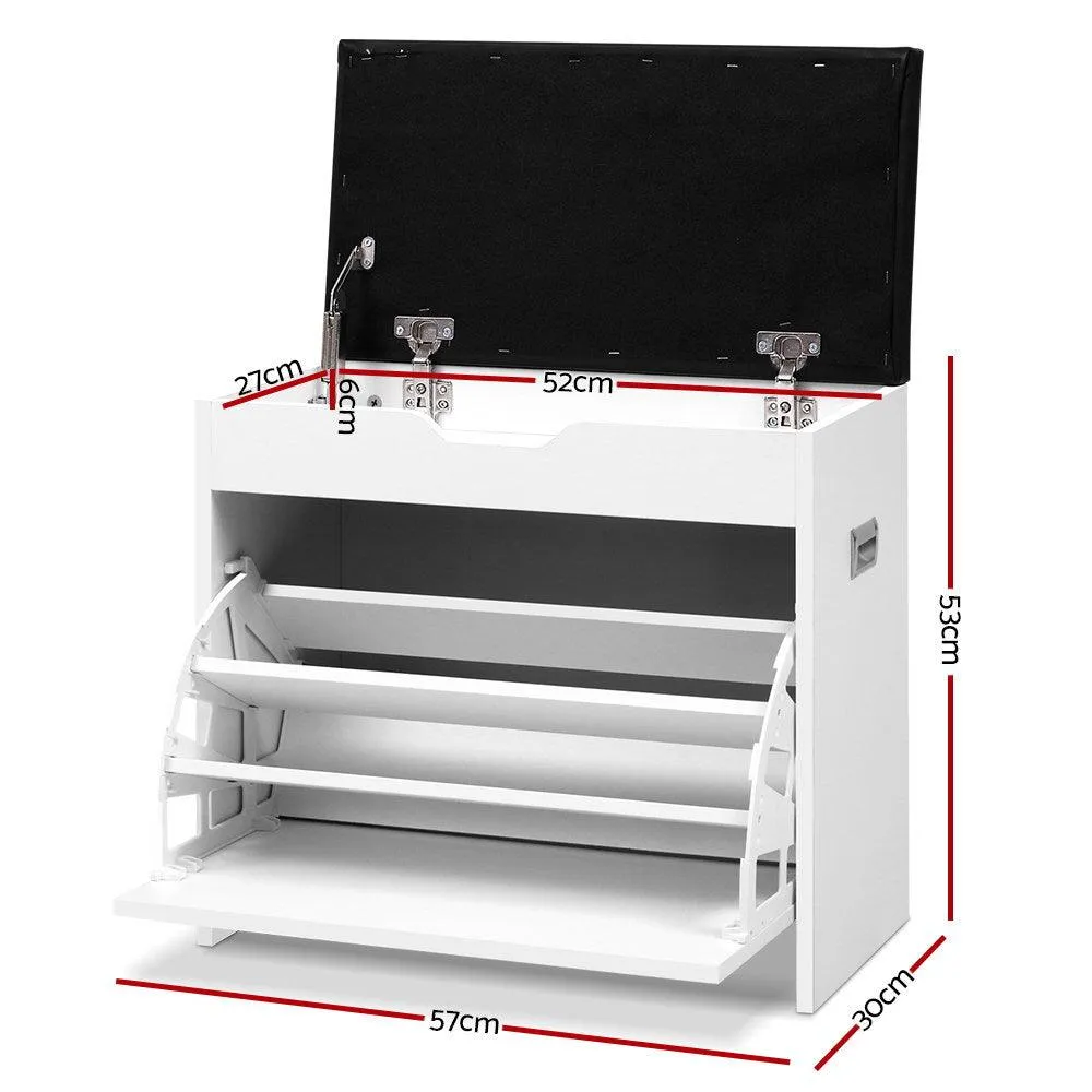 Adjustable 3 Tier Storage Cupboard - White