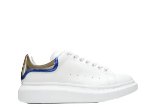 Alexander McQueen Men's White & Blue Sneaker 750335