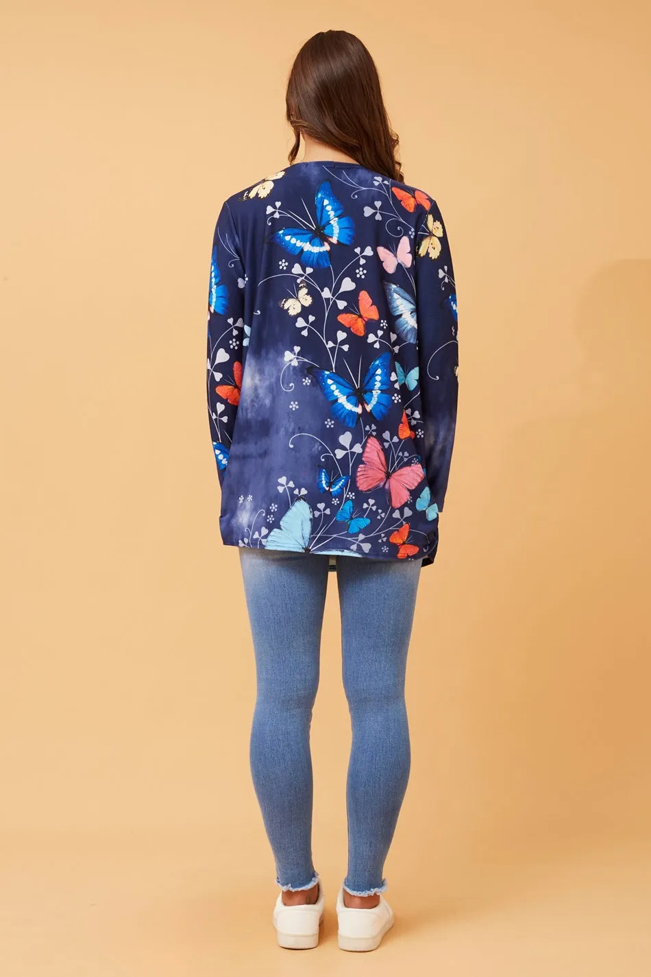 BEAU BUTTERFLY PRINT TOP