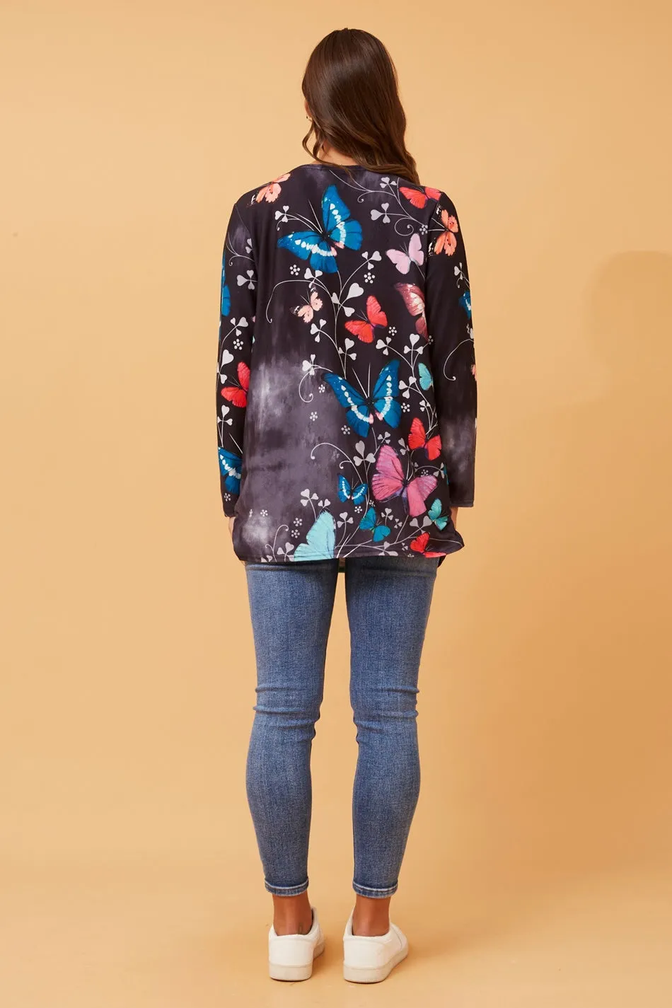BEAU BUTTERFLY PRINT TOP