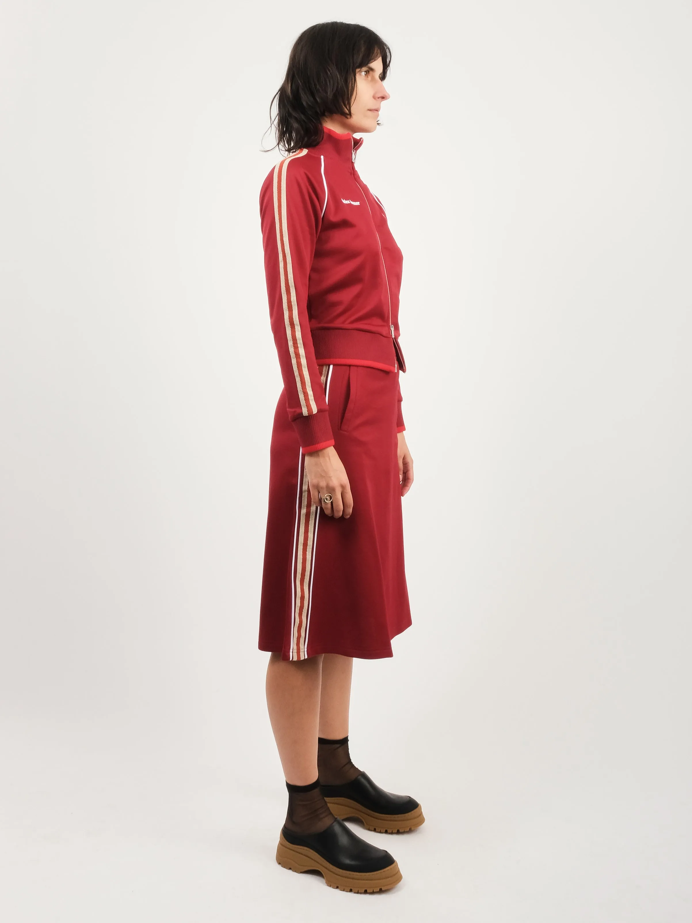 Burgundy Shine Track Top