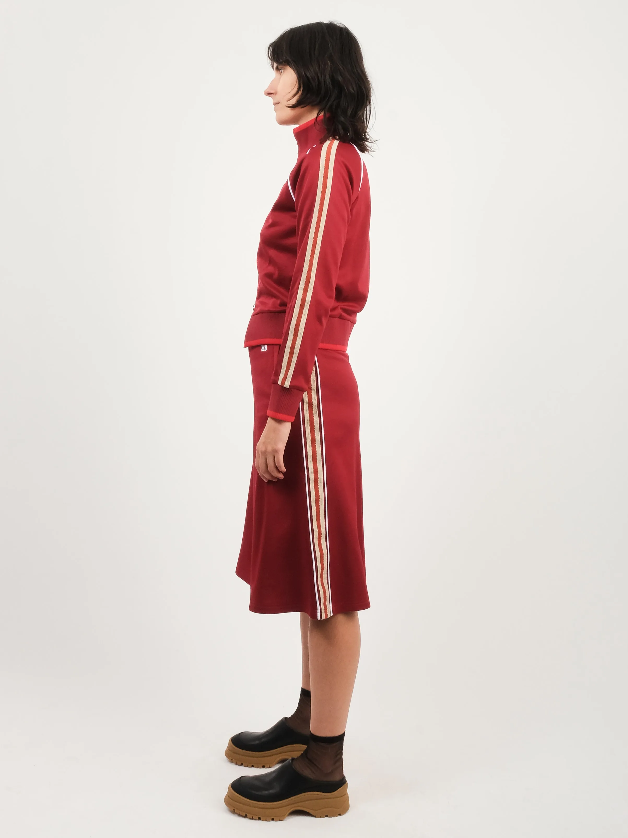 Burgundy Shine Track Top