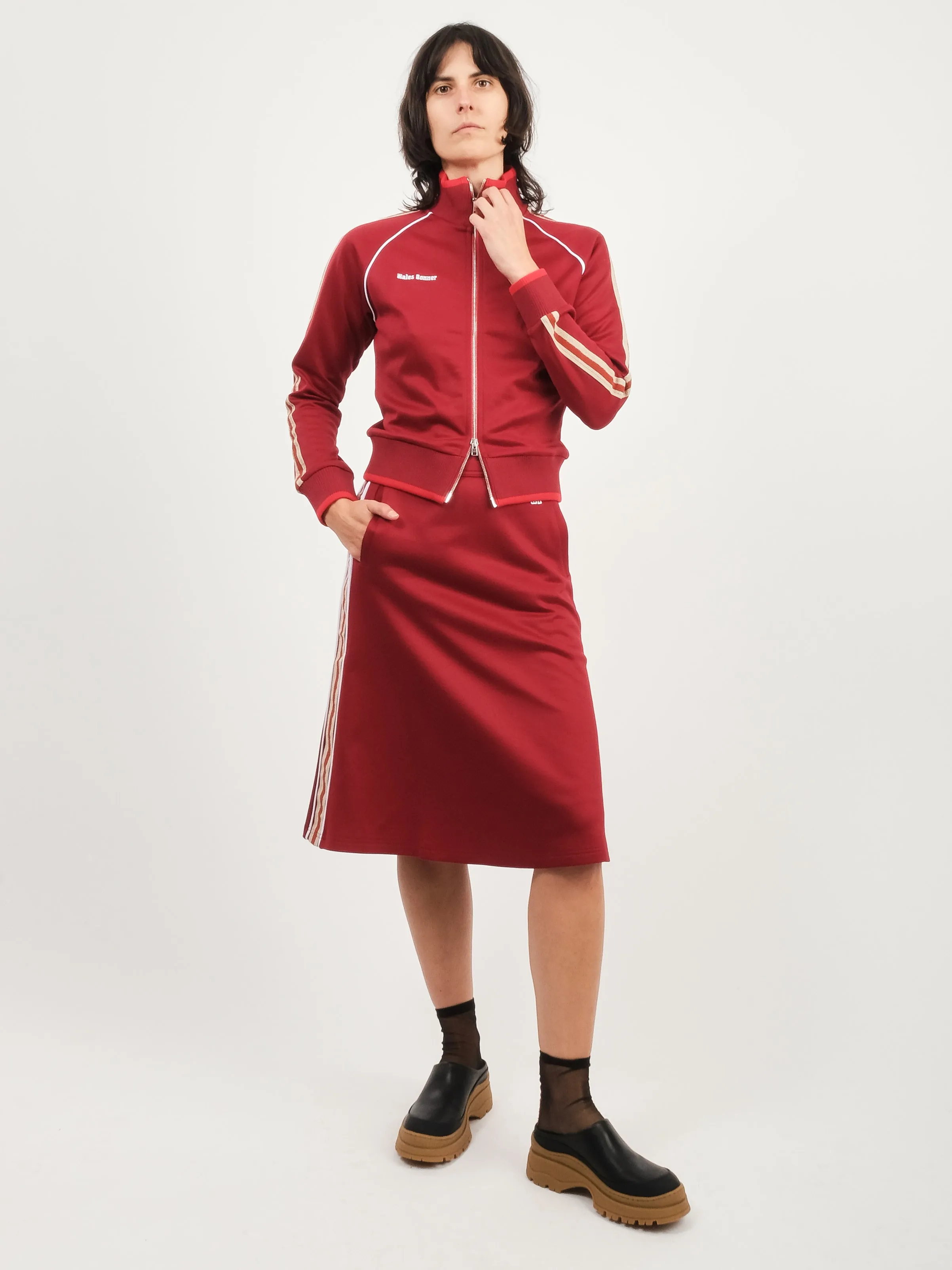 Burgundy Shine Track Top