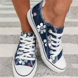 Casual Floral Print Sneakers