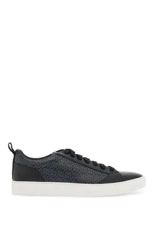 Contemporary Pattern Leather Sneakers