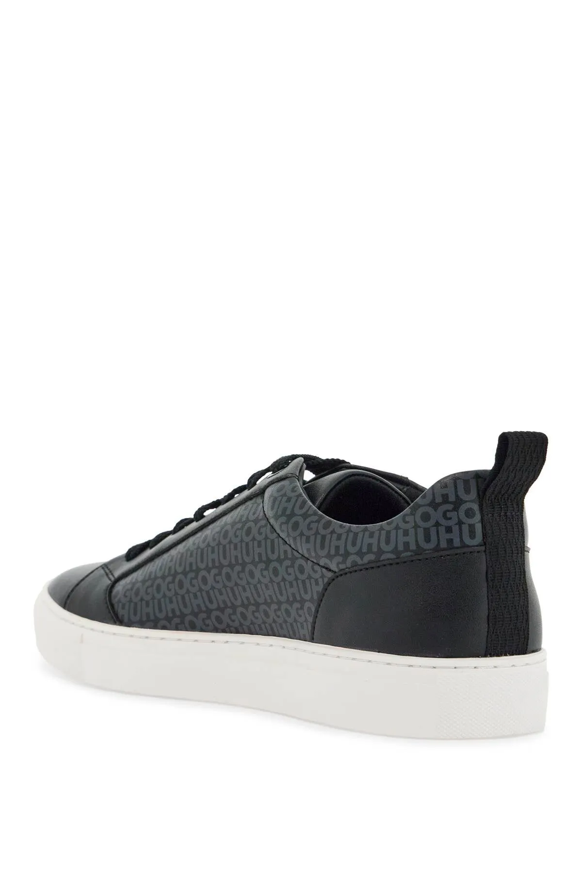 Contemporary Pattern Leather Sneakers