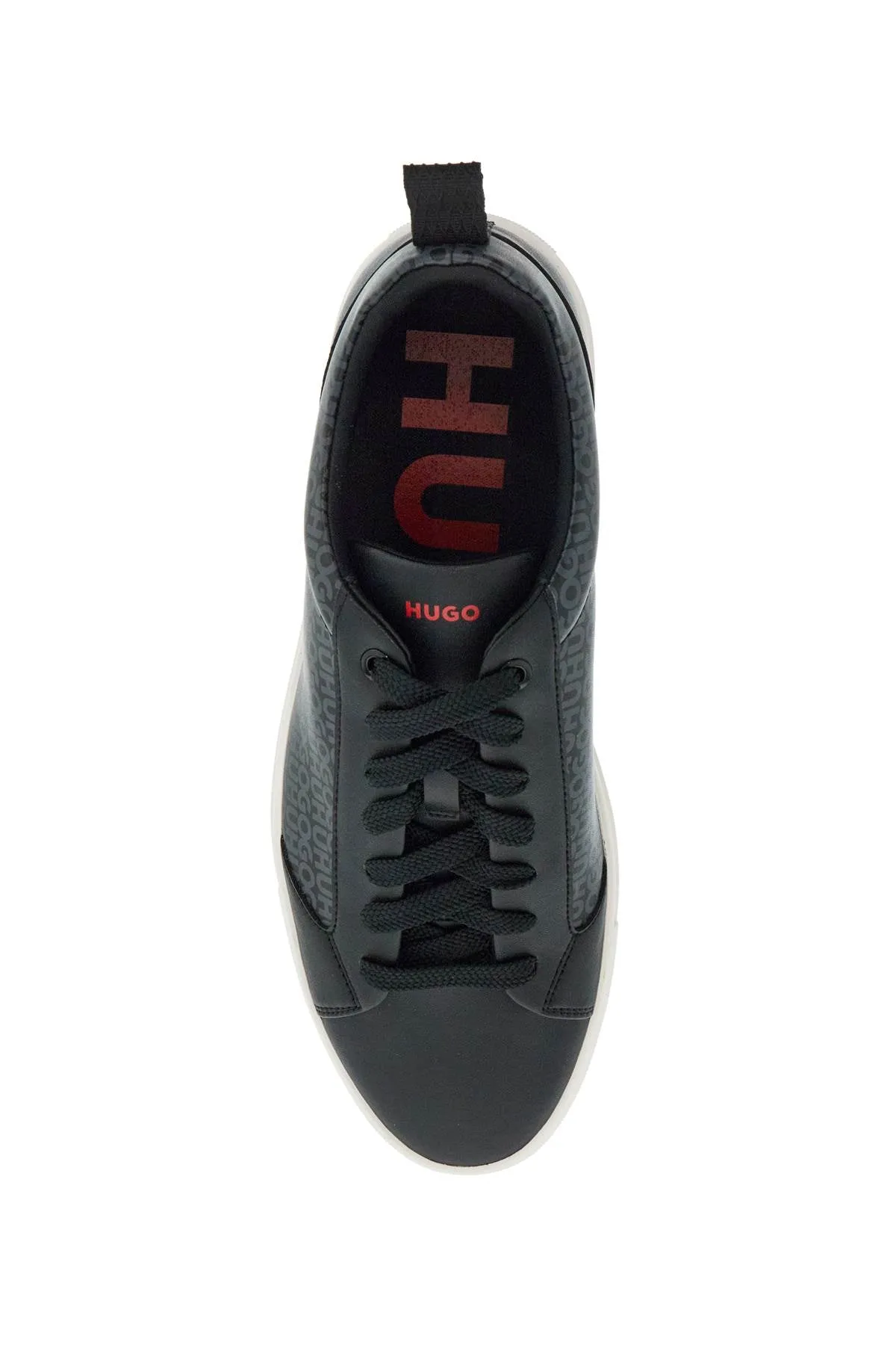 Contemporary Pattern Leather Sneakers