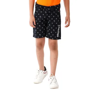 CP BRO BOYS Printed Slim Fit Navy Color Cotton Shorts - BBSHRT S2 1D