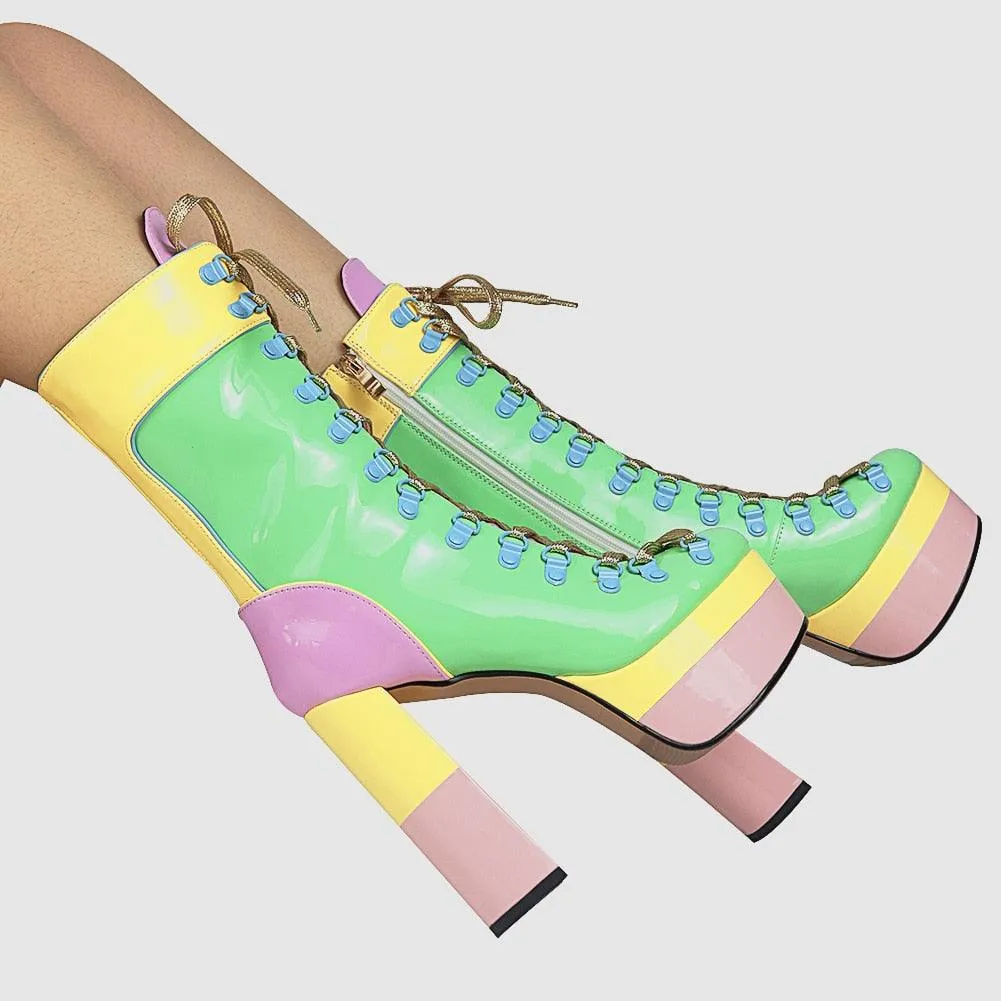 Cupcake Vibes Platform Ankle Boots