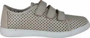 Dragonfly Women's Velcro Perf Sneakers-Silver/ Grey