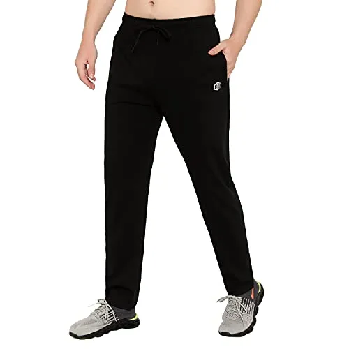 ENDEAVOUR WEAR Men's Regular Fit Track Pant (EWTS_CTNBLACKTRACK_M_Black_M)