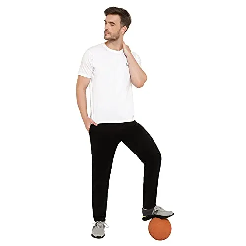 ENDEAVOUR WEAR Men's Regular Fit Track Pant (EWTS_CTNBLACKTRACK_M_Black_M)