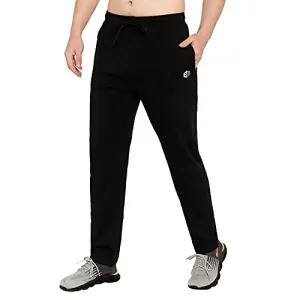 ENDEAVOUR WEAR Men's Regular Fit Track Pant (EWTS_CTNBLACKTRACK_M_Black_M)