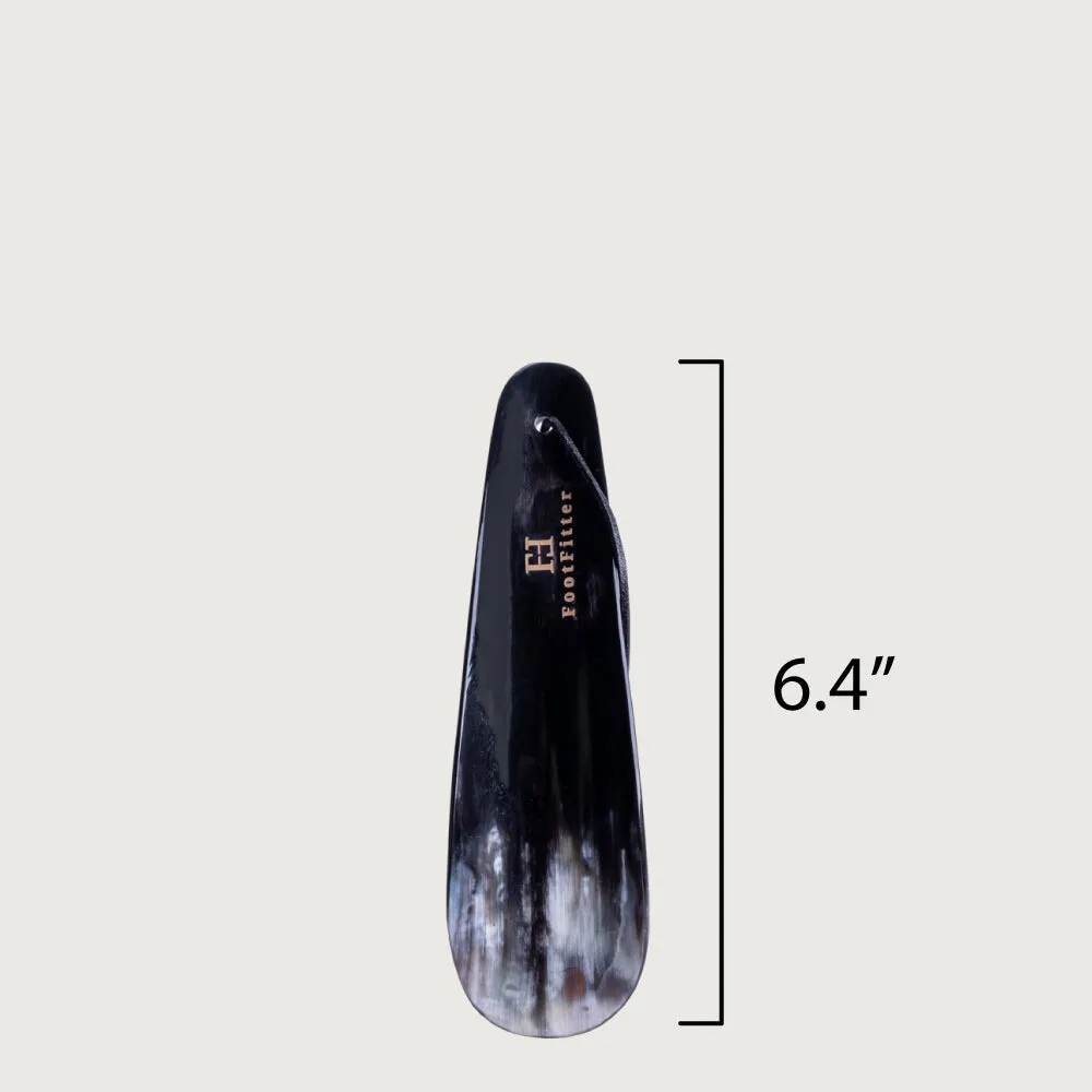 FootFitter Genuine Bull Horn Shoe Horn, 6.4"