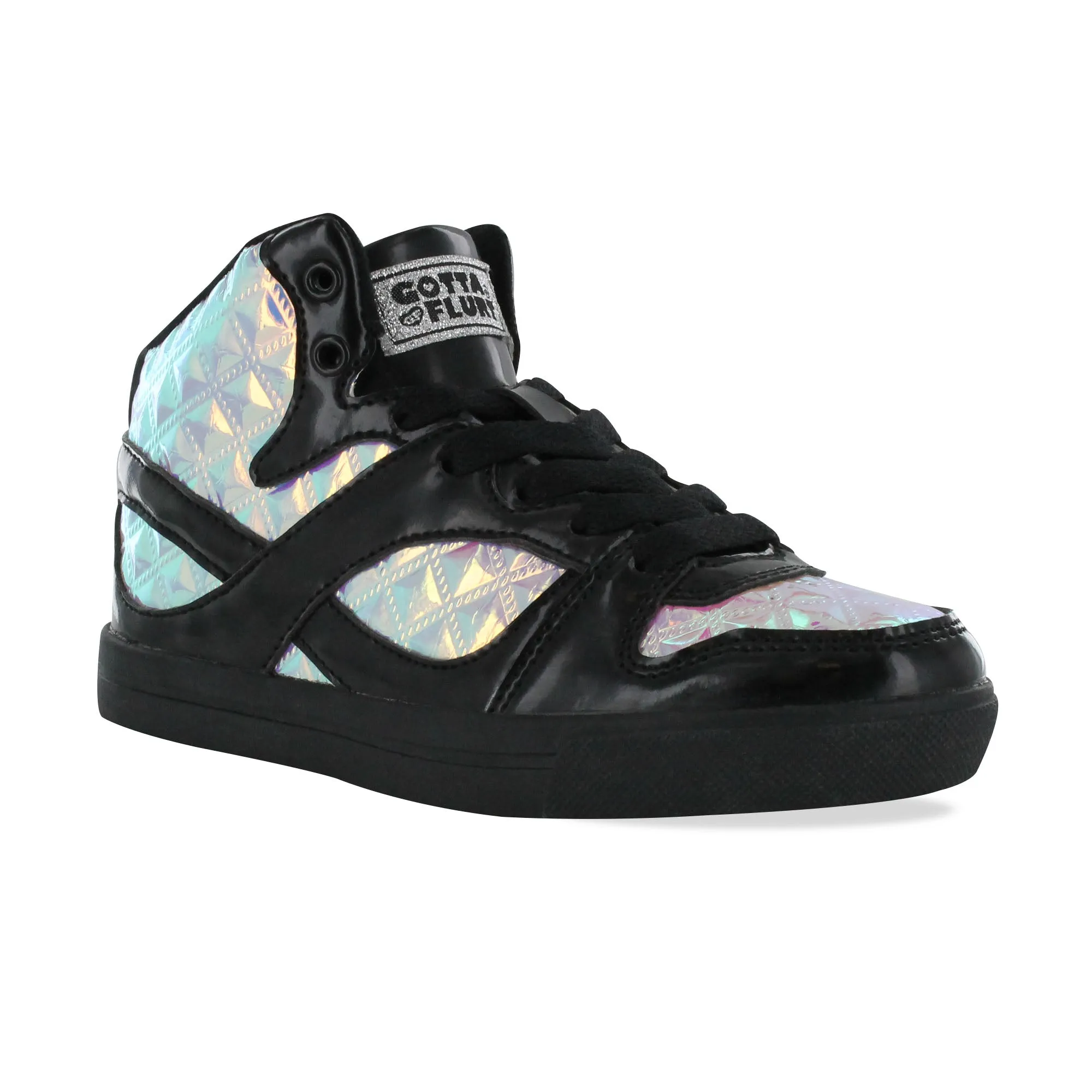 Gotta Flurt Girl's Slam III Black/Purple Galaxy Hip Hop Sneaker