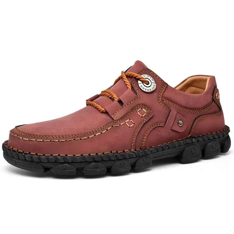 Hawk Rugged Lace-Up Leather Shoes