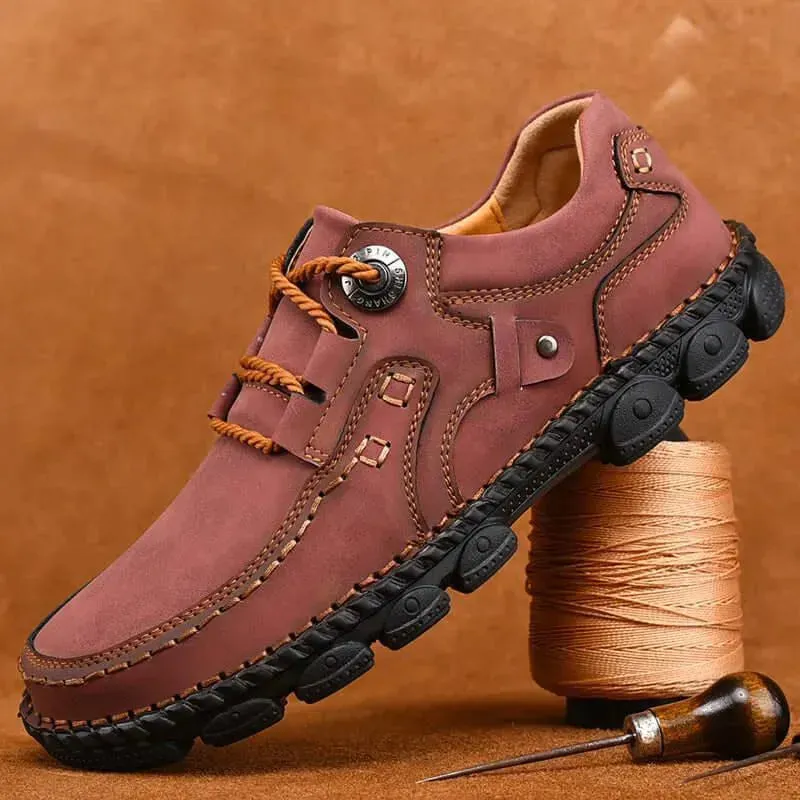 Hawk Rugged Lace-Up Leather Shoes
