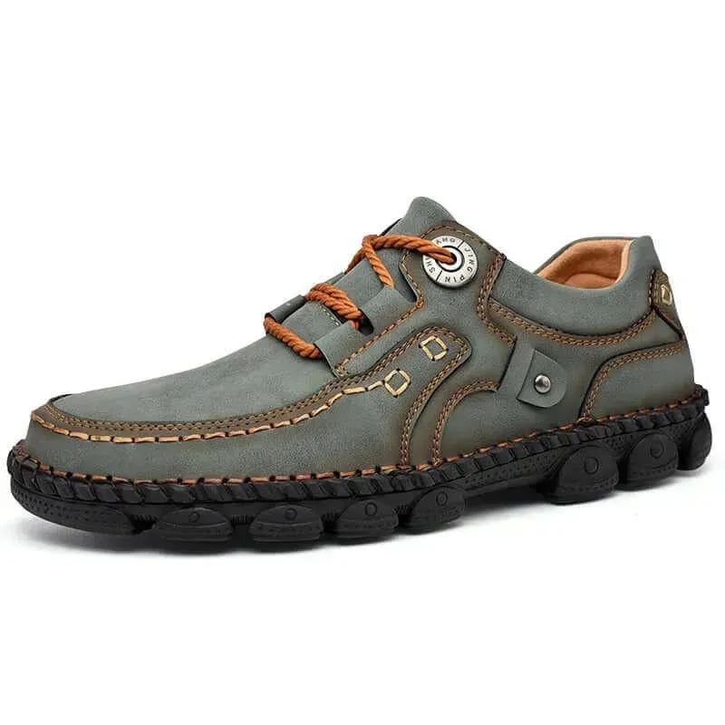 Hawk Rugged Lace-Up Leather Shoes