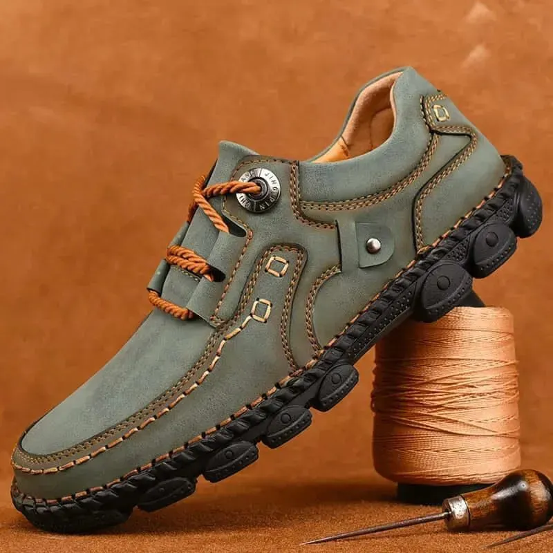 Hawk Rugged Lace-Up Leather Shoes