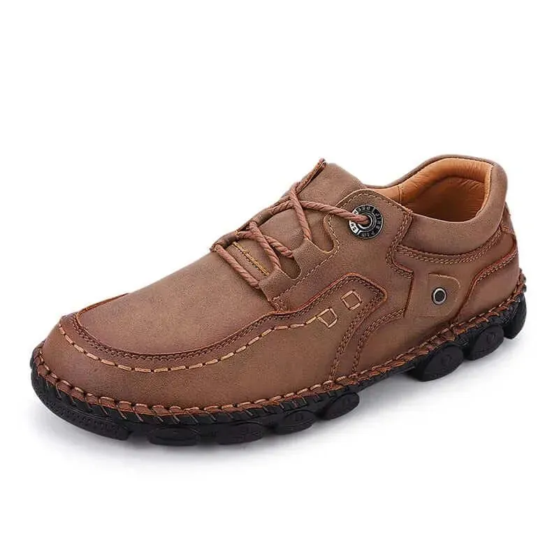 Hawk Rugged Lace-Up Leather Shoes