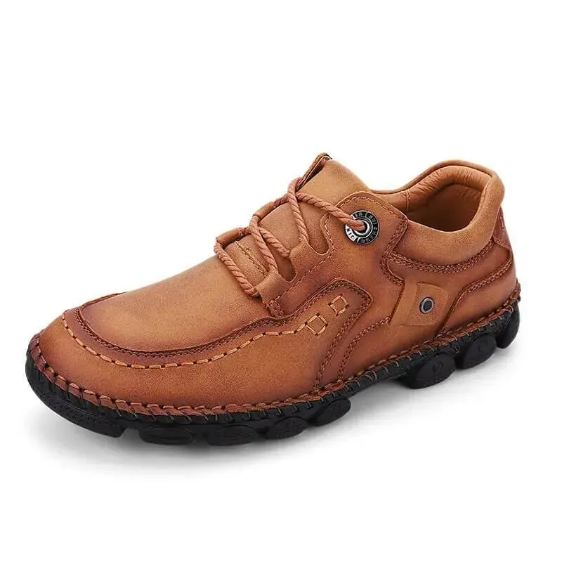 Hawk Rugged Lace-Up Leather Shoes