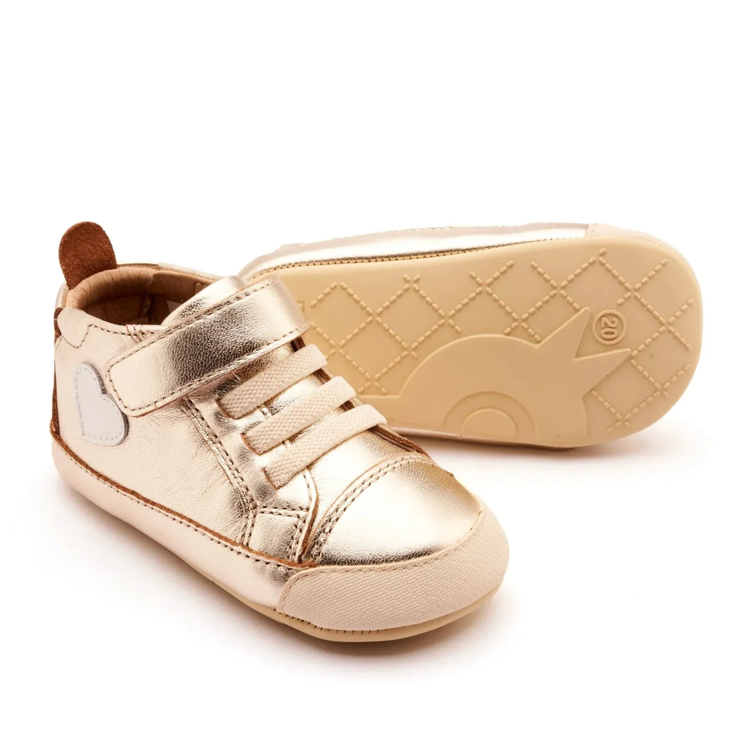 Heartie Gold Sneakers - Old Soles