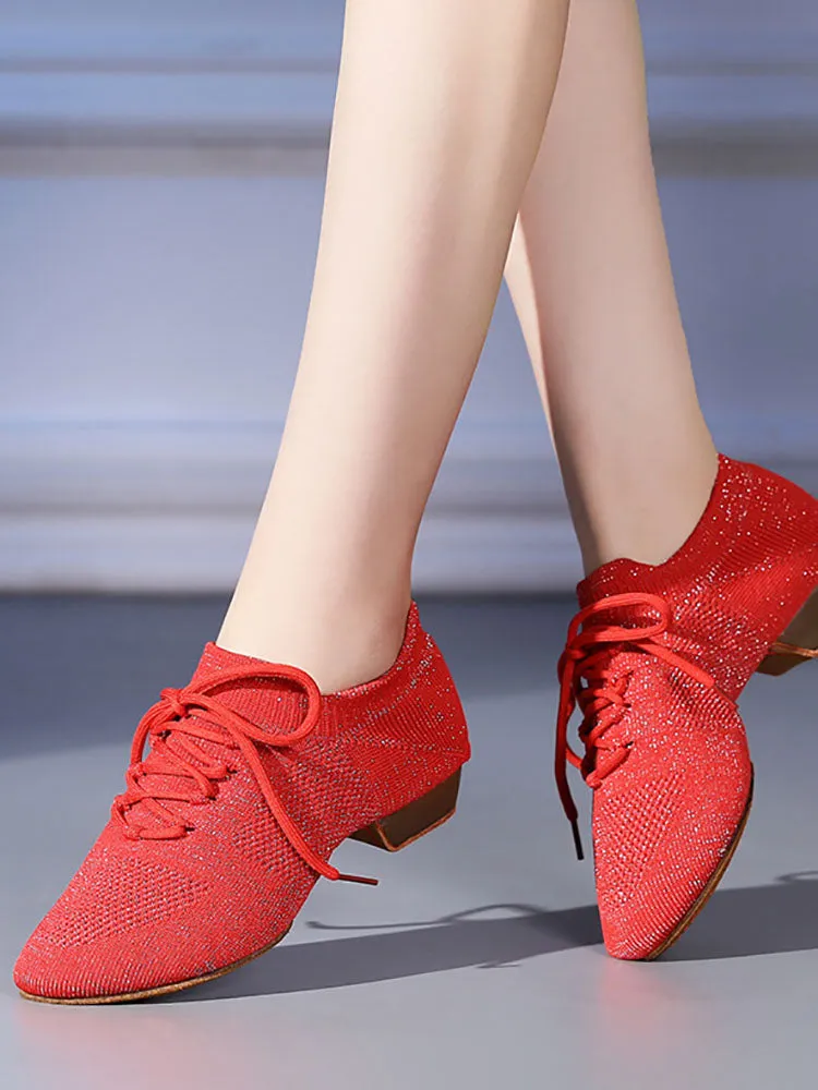 Jazz Dance Shoes Soft Sole Low Heel Breathable Training Shoes