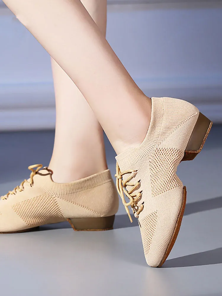 Jazz Dance Shoes Soft Sole Low Heel Breathable Training Shoes