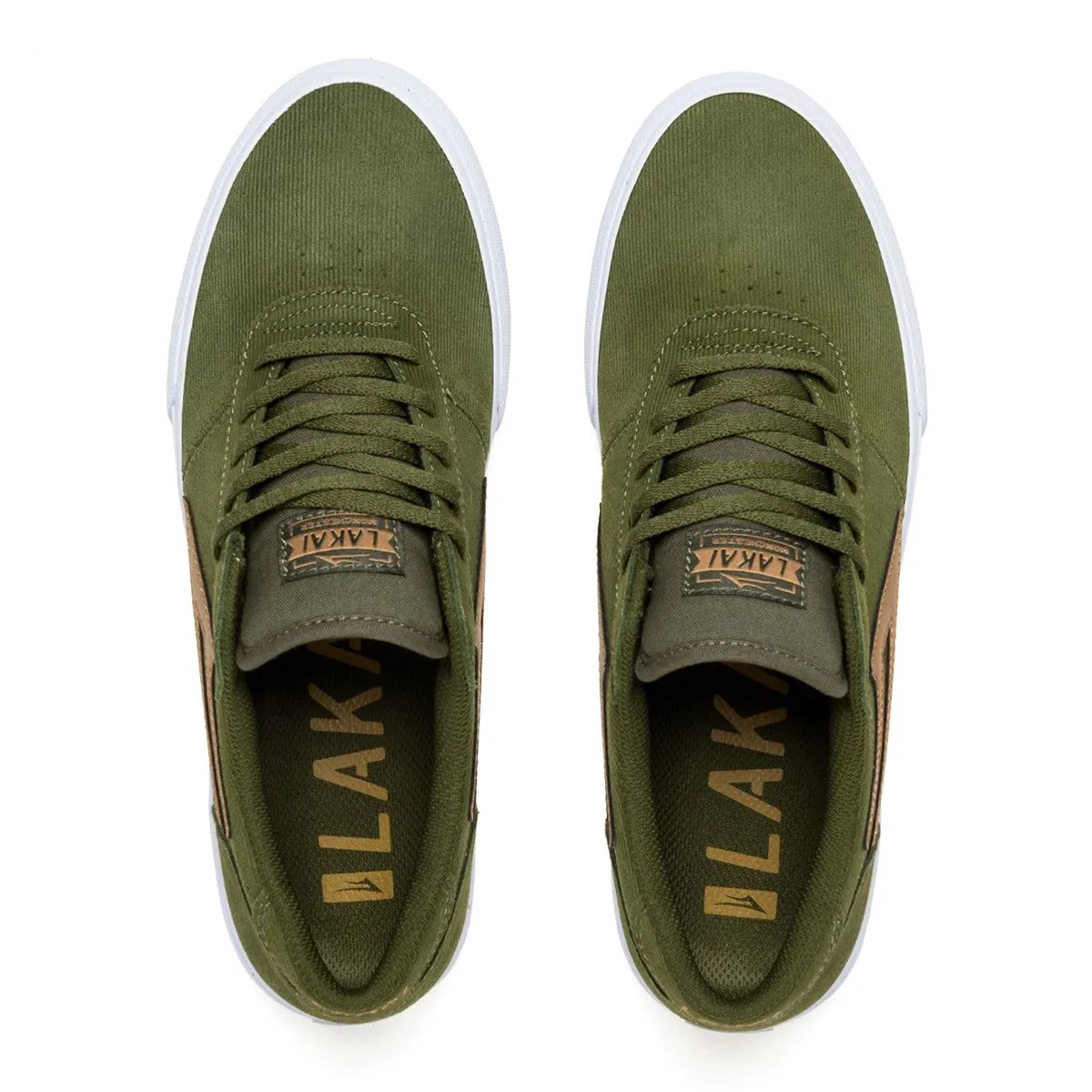 Lakai Manchester Skate Shoes - Olive/Cord