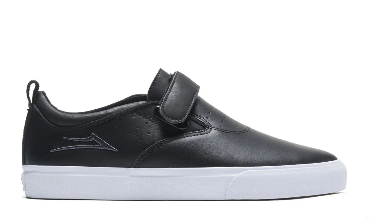 LAKAI Riley 2 Velcro Strap Shoes Black Leather