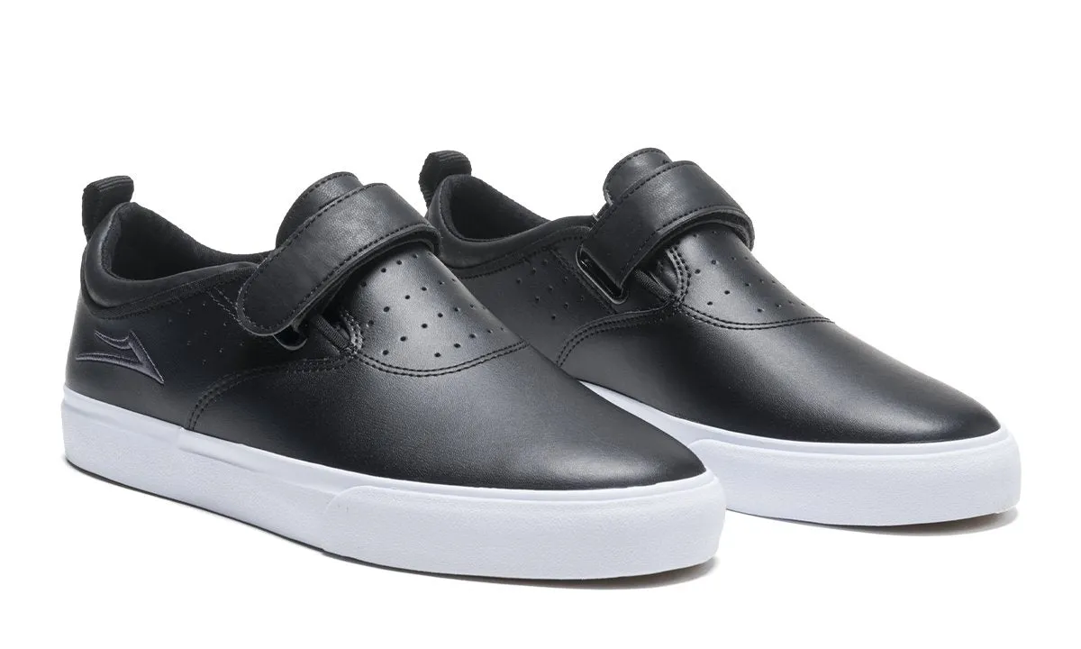 LAKAI Riley 2 Velcro Strap Shoes Black Leather