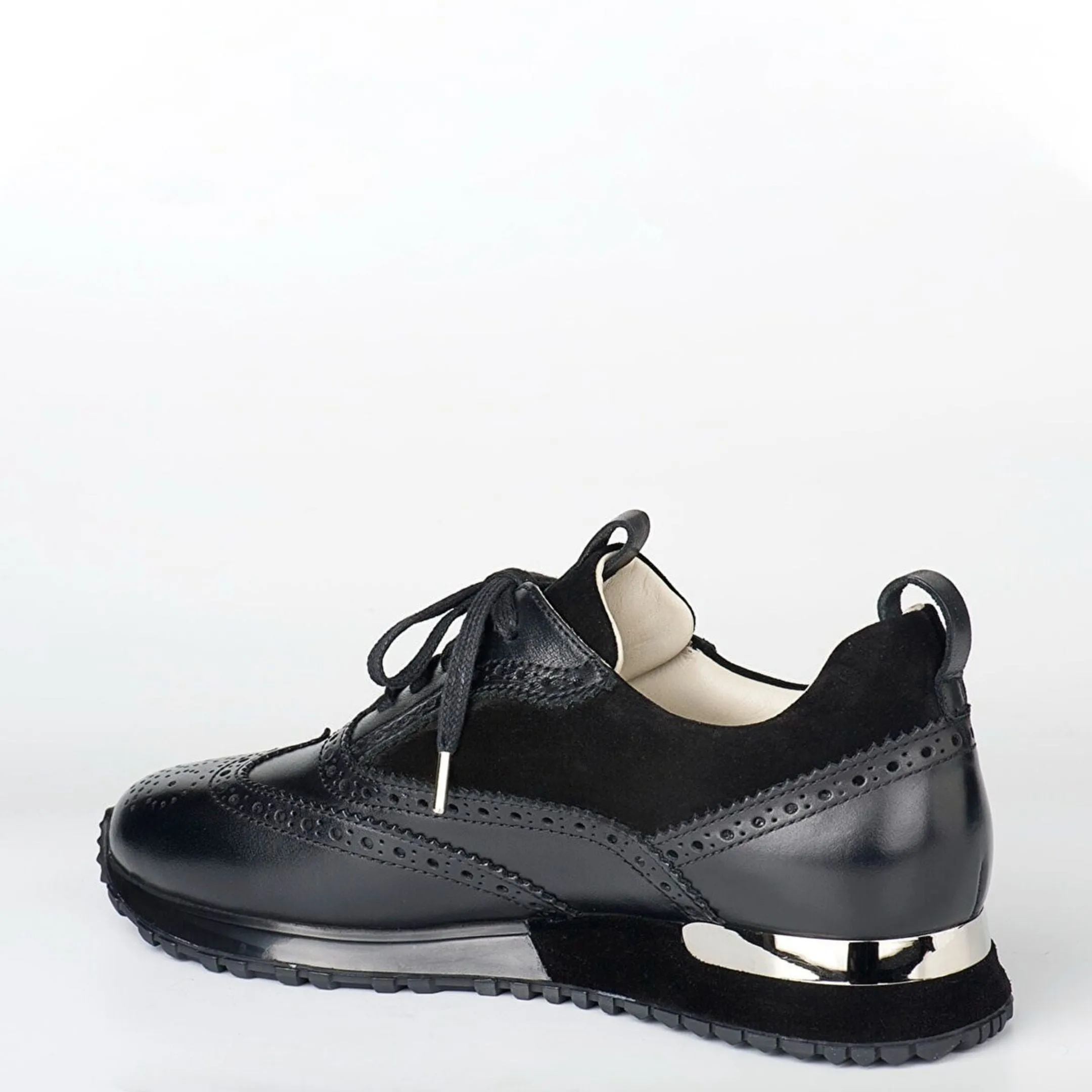 Madasat Black Leather Sneakers - 216 |