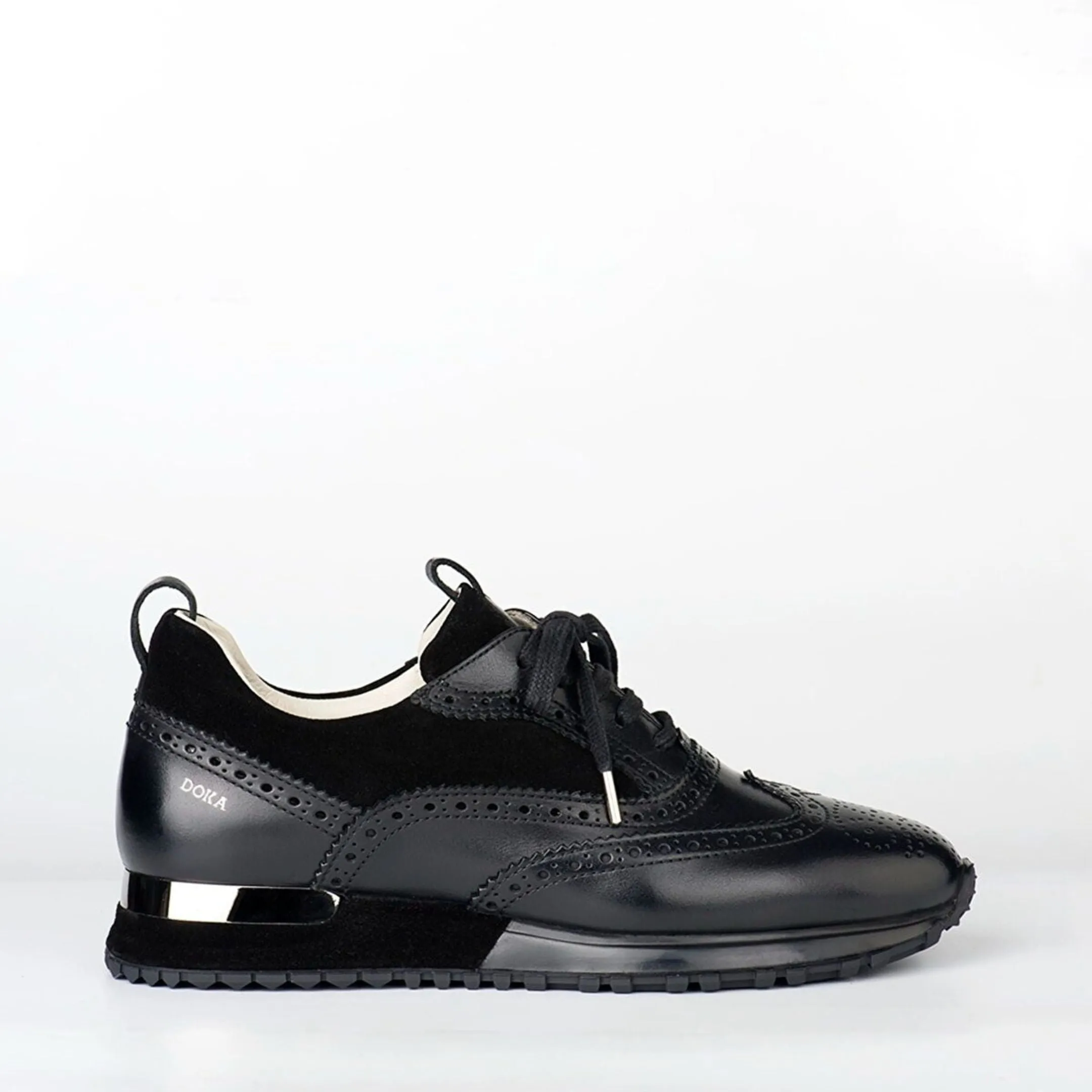 Madasat Black Leather Sneakers - 216 |