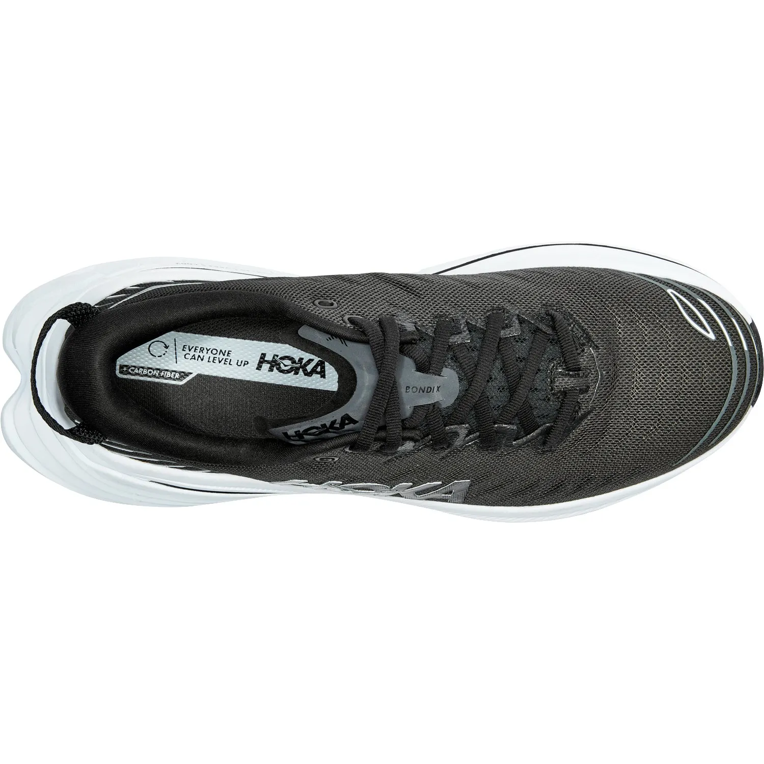 Men's Hoka Bondi X Black/White Mesh
