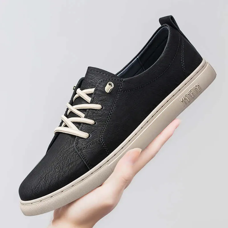 Men's Leather Low-Top Sneakers