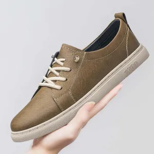 Men's Leather Low-Top Sneakers
