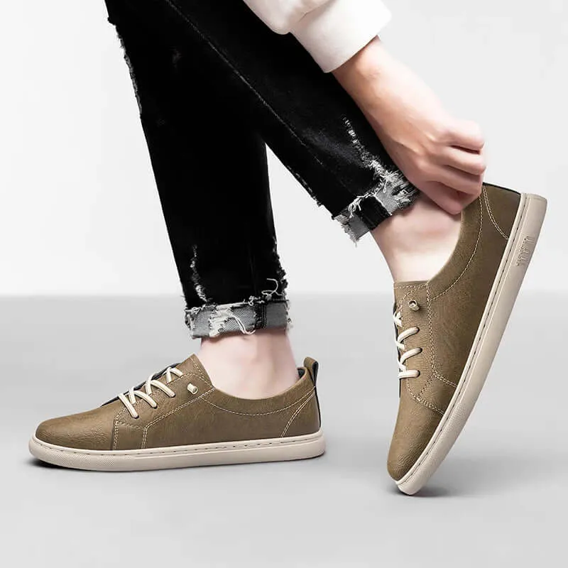 Men's Leather Low-Top Sneakers