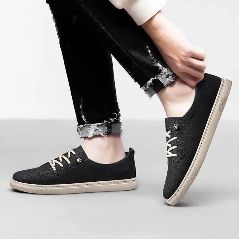Men's Leather Low-Top Sneakers