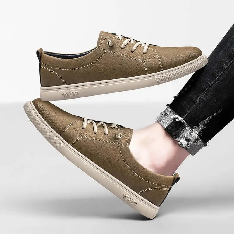 Men's Leather Low-Top Sneakers