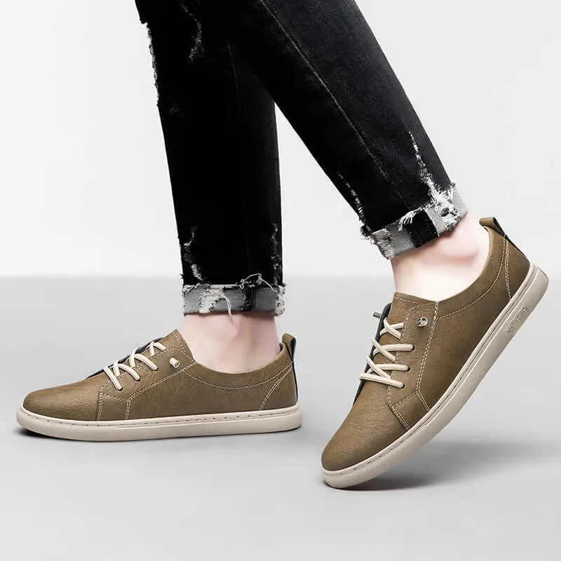 Men's Leather Low-Top Sneakers