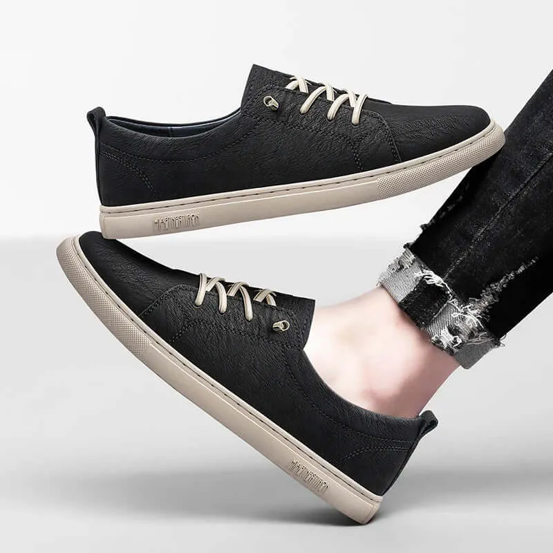 Men's Leather Low-Top Sneakers