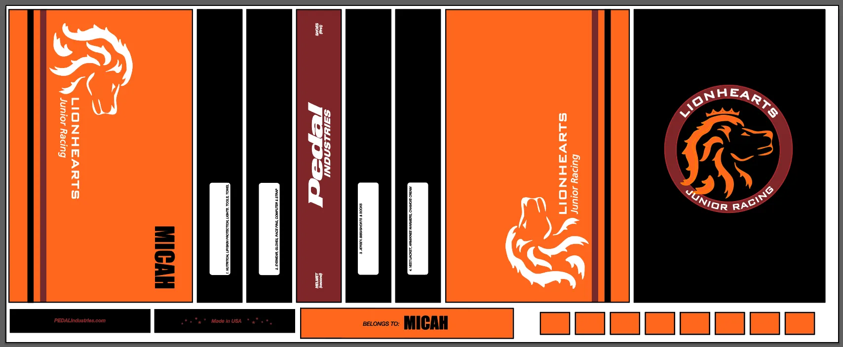 Micah Lionhearts RACEDAY BAG