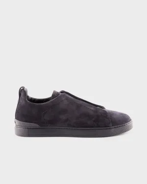 Navy Suede Triple Stitch Sneakers