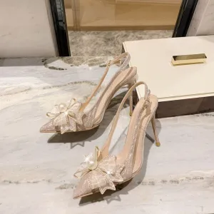 New ladies crystal wedding shoes pearl wedding shoes