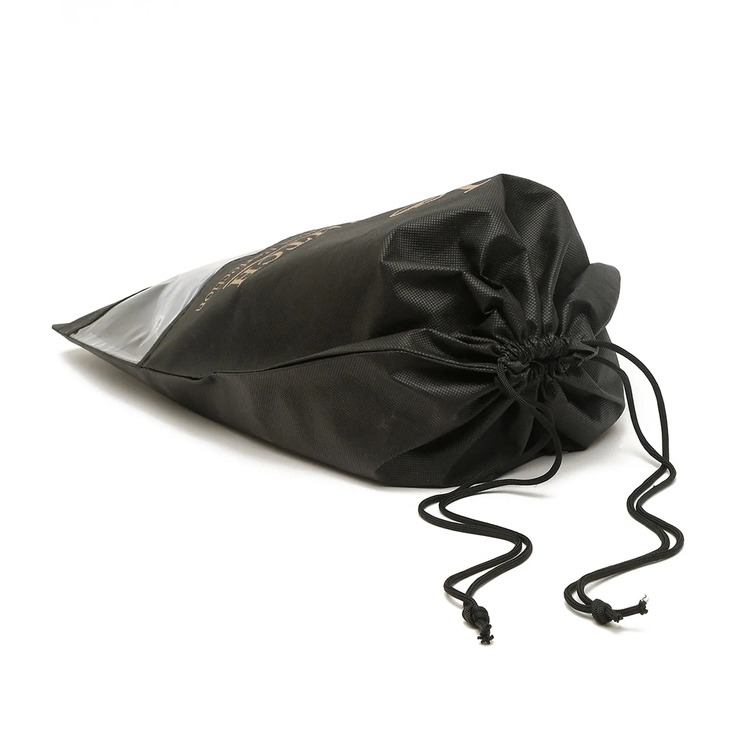 Non Woven Shoe Bag Pack Of  12 Black See-Thru