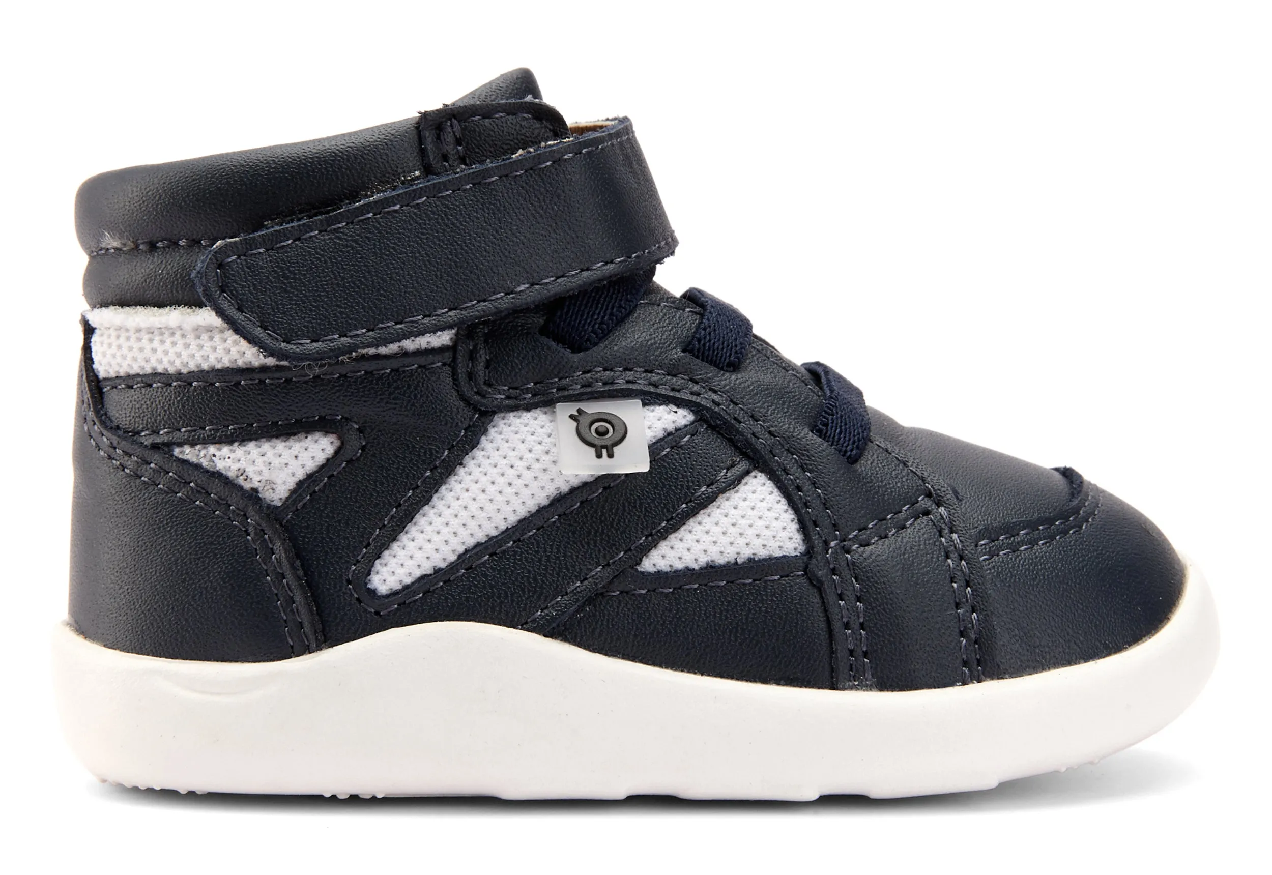 Old Soles Girl's and Boy's 8009 Shizam High Top Leather Sneakers - Navy/Snow