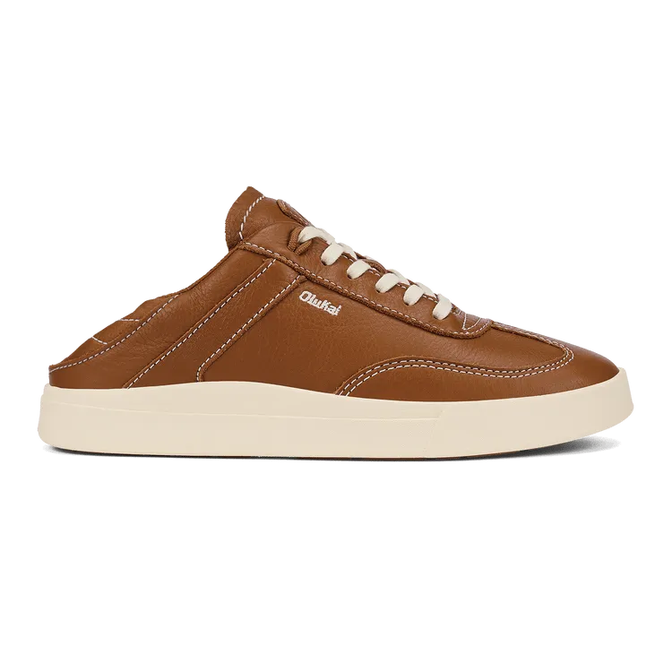 Olukai Women's Hā’upu Leather Sneakers- Fox