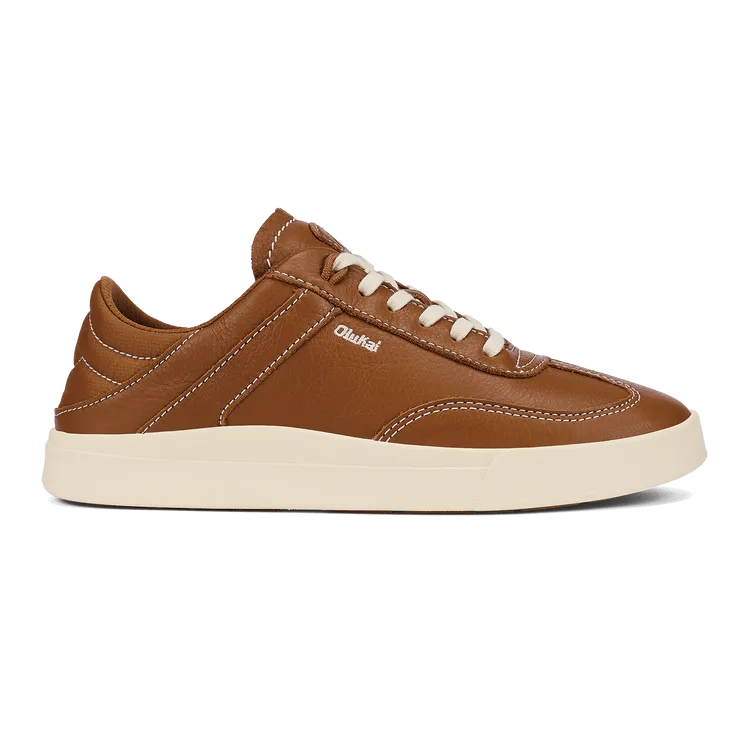 Olukai Women's Hā’upu Leather Sneakers- Fox